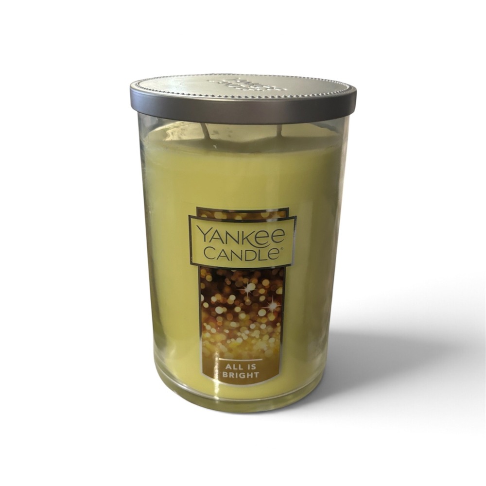 Yankee Candle All Is Bright 22 oz Large 2-Wick Tumbler Jar Candle New
